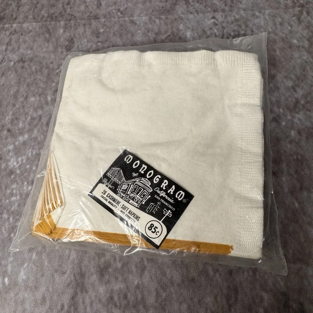 VTG NOS Monogram of California San Francisco Road Runner Cocktail Napkins
